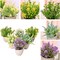 Set of 6 Potted Artificial Flowers Arrangement, Fake Flowers with Vases Faux Flowers in Pot for Centerpiece Table Decorations Spring Decor for Home Office Desktop